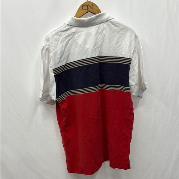 Izod Men's Red, Blue, and White Polo Shirt Sz L - Picture 4 of 4